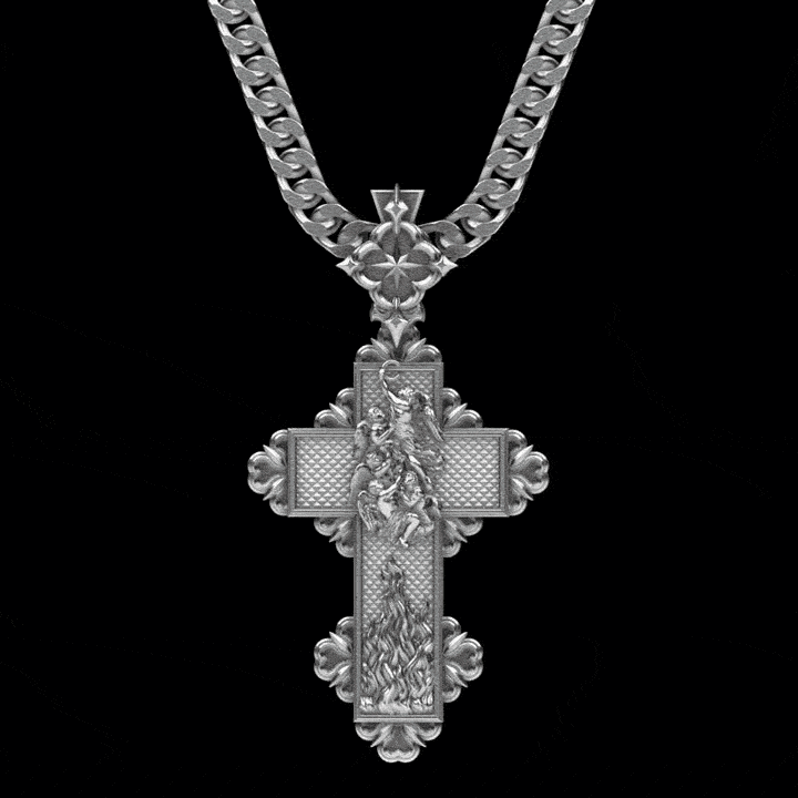 HELL CROSS PENDANT - 925 SILVER