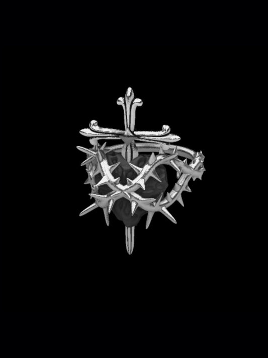 Cross & Heart Ring