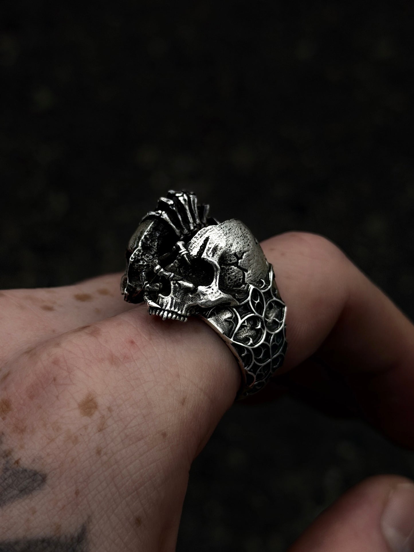 NEW! Split Skull Ring