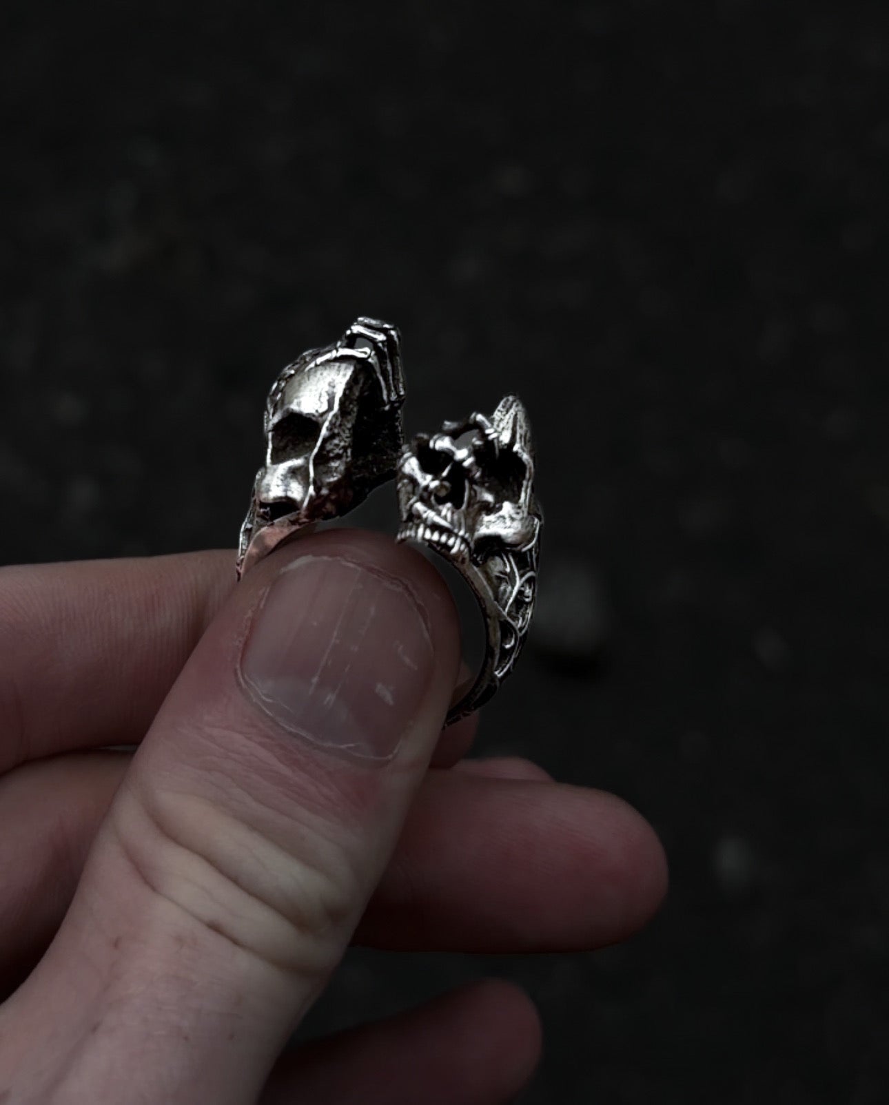 NEW! Split Skull Ring