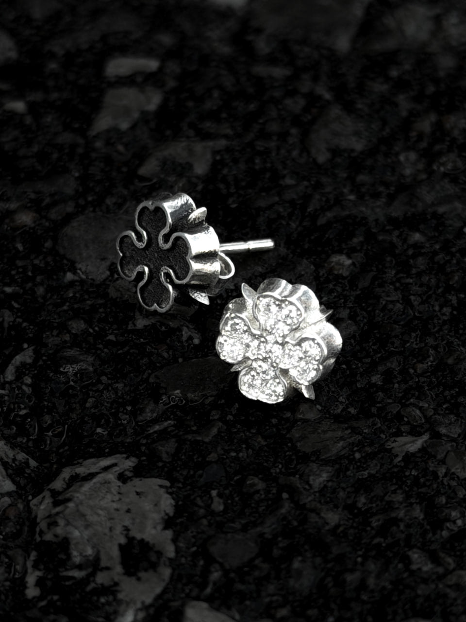 COMTE EARRINGS DIAMOND - 925 SILVER
