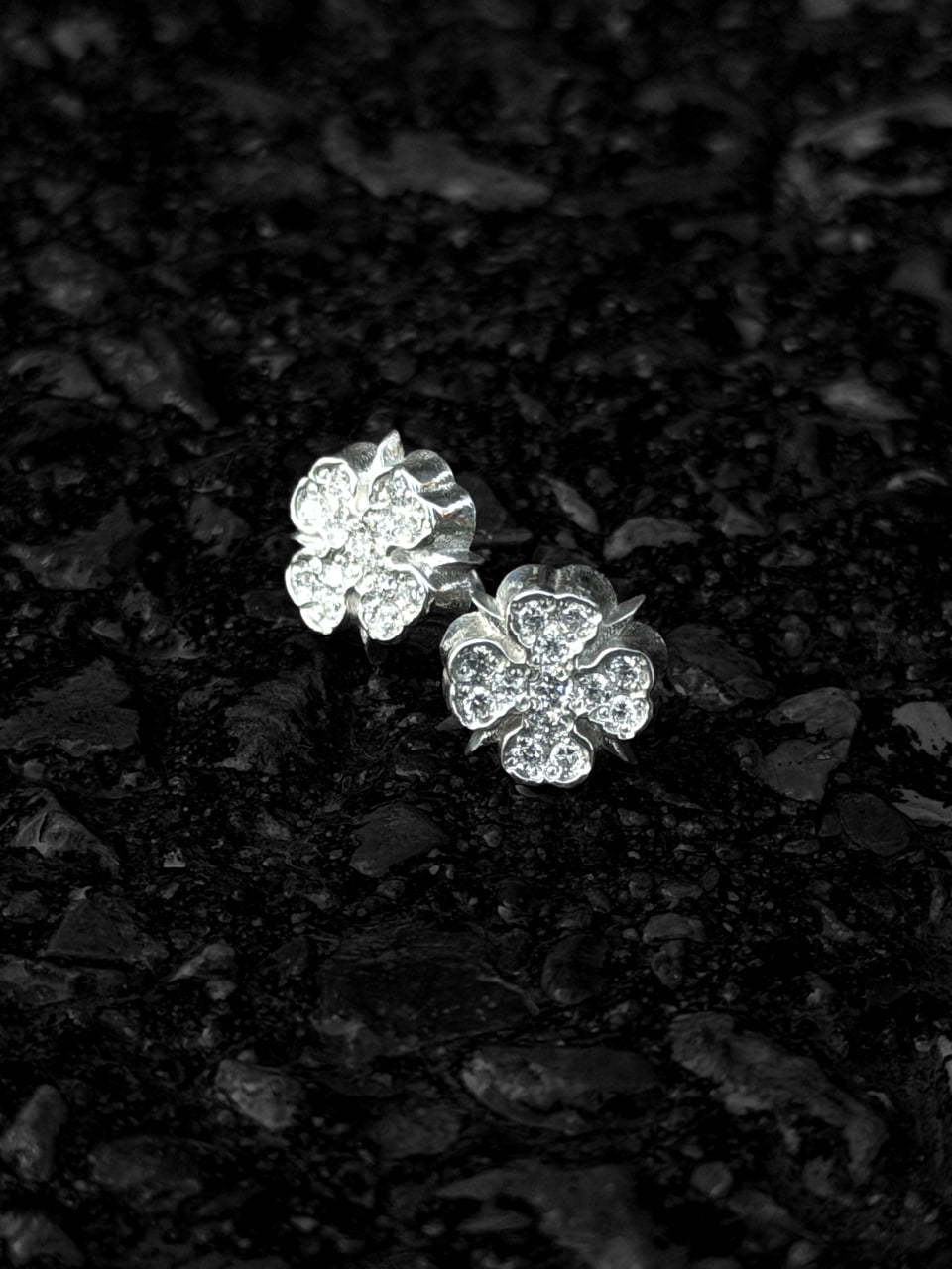 COMTE EARRINGS DIAMOND - 925 SILVER