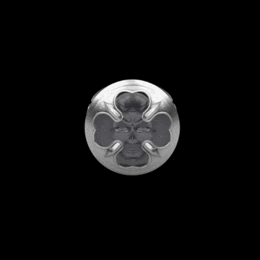 CRYSTAL SKULL RING - 925 SILVER