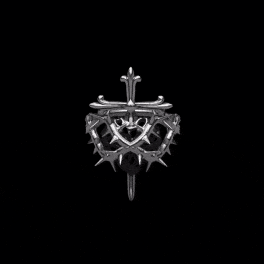 Cross & Heart Ring