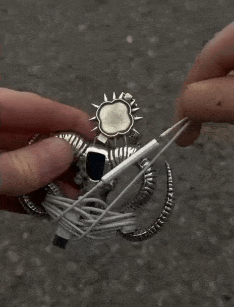 RAMSKULL KEYCHAIN - 925 SILVER