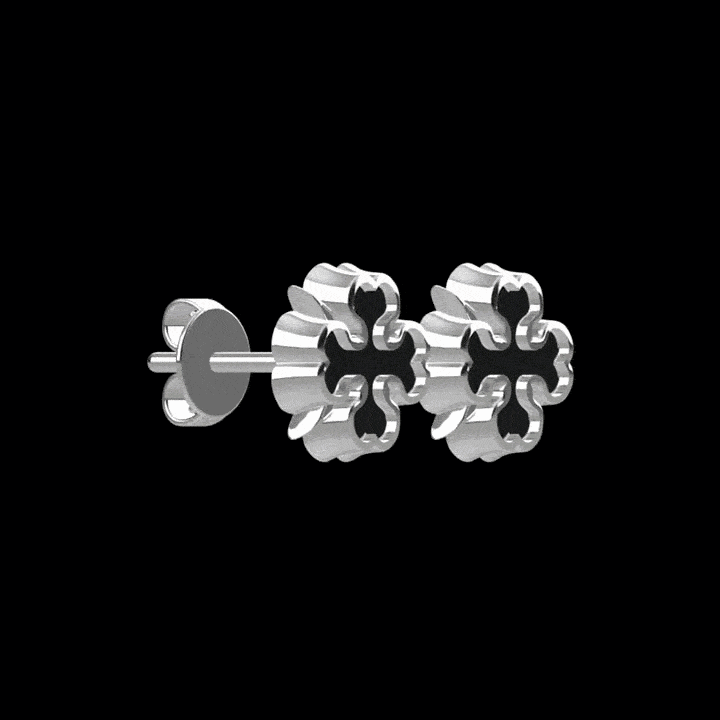 COMTE EARRINGS BLACK - 925 SILVER